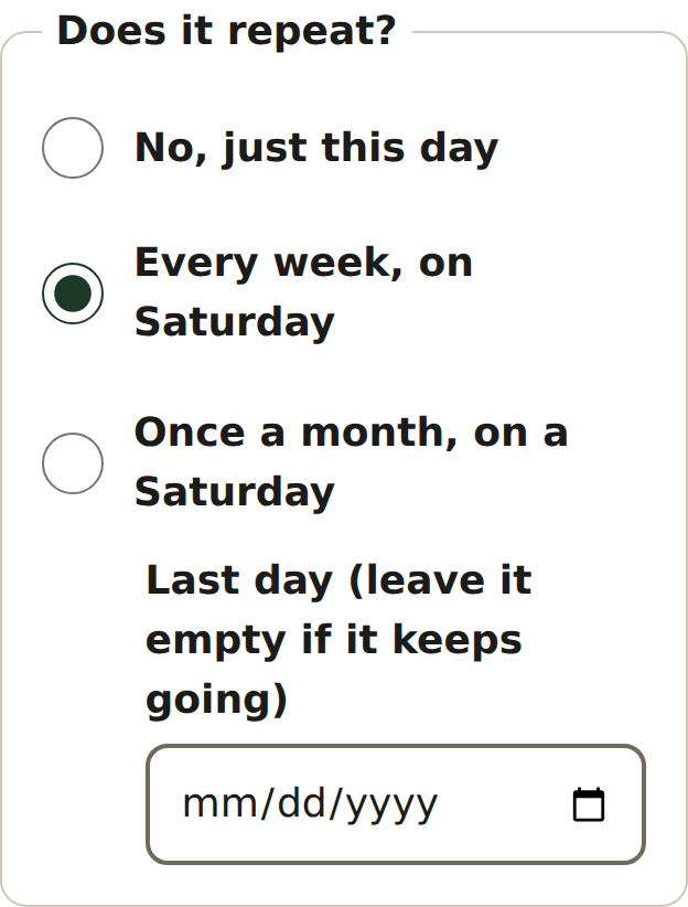 The Does it repeat question